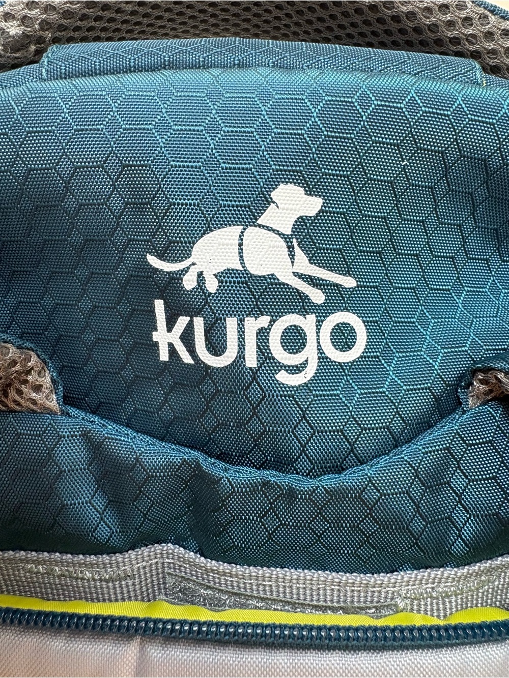 Kurgo G-Train K9 Dog Carrier Backpack Blue Yellow Up to 25 lbs Hiking Travel